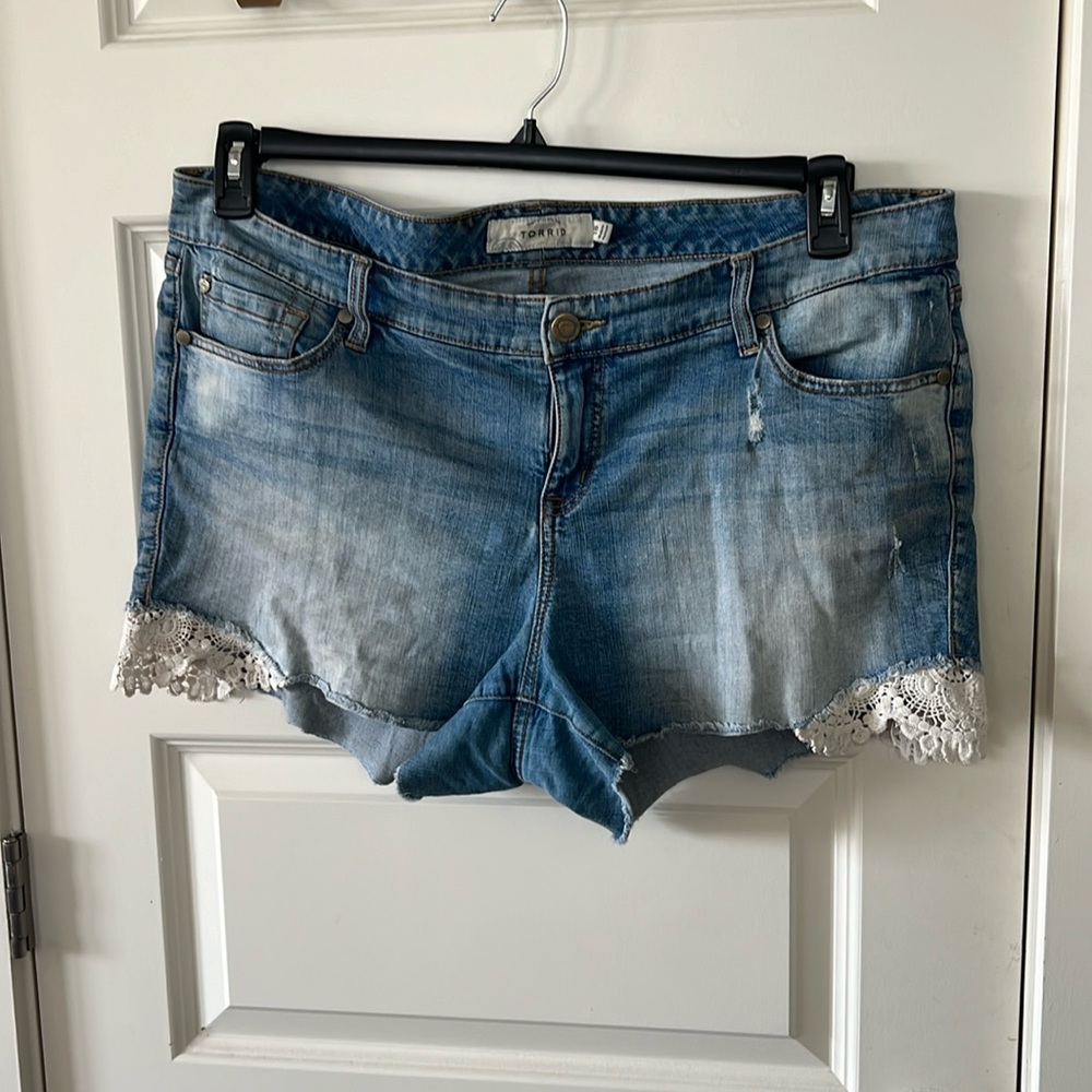Torrid Blue jean shorts